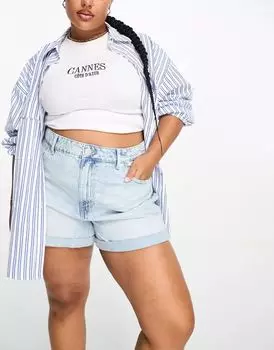 Голубые шорты для мамы River Island