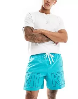 Голубые шорты с тканым логотипом Nike Club