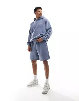 Голубые спортивные шорты мешковатого кроя с логотипом Abercrombie & Fitch