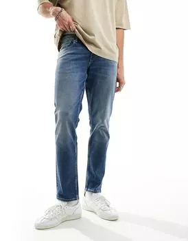 Голубые узкие джинсы ASOS DESIGN