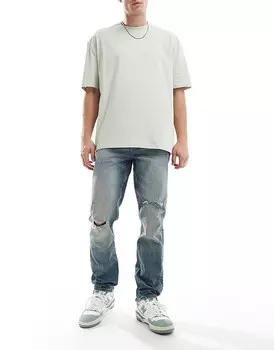 Голубые узкие джинсы ASOS DESIGN