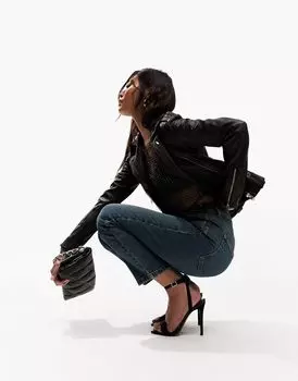 Голубые узкие джинсы для мам ASOS DESIGN Petite
