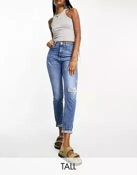 Голубые узкие джинсы для мамы River Island