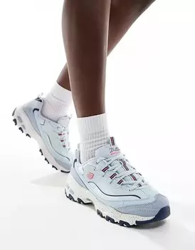 Голубые замшевые кроссовки Skechers – D'Lites Bold Views