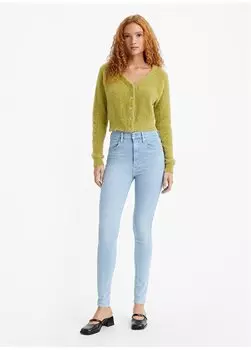 Голубые женские суперузкие джинсовые брюки с высокой талией MILE HIGH SUPER SKINNY Z0567 LIGHT Levis, синий