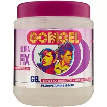 Gomgel 1000мл Гель для волос ультрасильной фиксации фиолетовый, Malizia