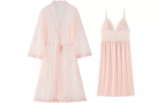 Gongdie Women Pajama set, Розовый