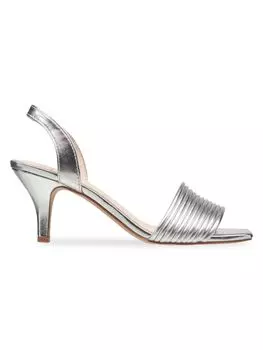 Гонконгские сандалии Halston, серебро