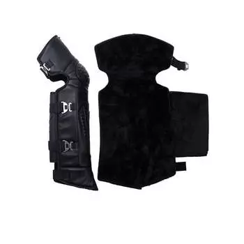 Гоночный стальной корпус Haolebao, защищающий от падения, и теплые удлиненные наколенники, защитное снаряжение для мотоциклов, электромобилей для мужчин и женщин в любое время года, включая противоскользящие крючки