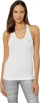 Гоночный танк UA HeatGear Armor Under Armour, цвет White/Metallic Silver