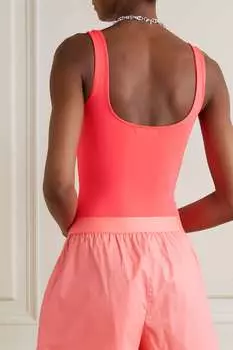 GOOD AMERICAN Боди Scuba Modern из стрейч-стрингов, коралловый