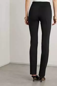 GOOD AMERICAN брюки прямого кроя Good Waist из эластичной ткани с аквалангом, черный