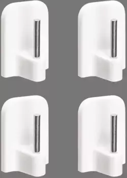 Good Life Держатель карниза "Эми", (комплект, 4 шт.), клейкий держатель, для карнизов 1,8х2,4 см, белый