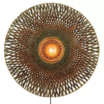 Good&MoJo I настенный светильник I Bali I бамбук I 87x20см I черный/натуральный I L, коричневый