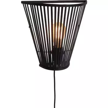 GOOD&MOJO Настенный светильник «MERAPI», 1 лампочка, лампа E27 | без лампочек, устойчивый, черный