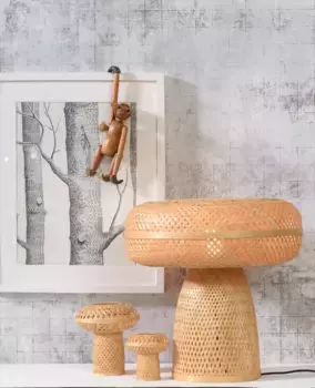 GOOD&MOJO Настольная лампа "Палаван", лампа E27 | без лампочек 40 см, Высота: 40 см, цвет natur