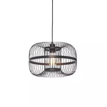 GOOD&MOJO - Подвесной светильник Hokkaido - бамбук черный - Подвесной светильник 38см - Лампа для обеденного стола - Лампа для гостиной - Лампа для спальни - Гостиная