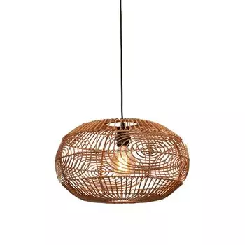 GOOD&MOJO - Подвесной светильник Madeira - ротанг - Подвесной светильник 48см - Лампа для обеденного стола - Лампа для гостиной - Лампа для спальни - Гостиная, коричневый