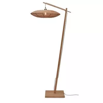 GOOD&MOJO - Торшер Танами - бамбук/ротанг - 78x55x176см для гостиной, спальни, коричневый
