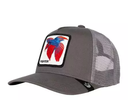 Goorin Bros Alpha Betta Grey Trucker Кепка Fighter Fish 101-1029-GRY