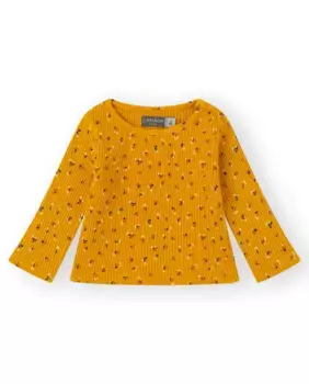 Горчичная футболка для девочки с принтом Canada House