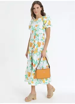 Горчичная женская сумка через плечо Fossil