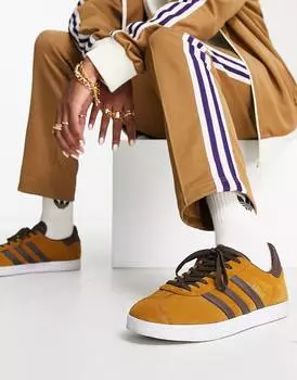 Горчично-желтые кроссовки adidas Originals Gazelle - РОЗОВЫЙ