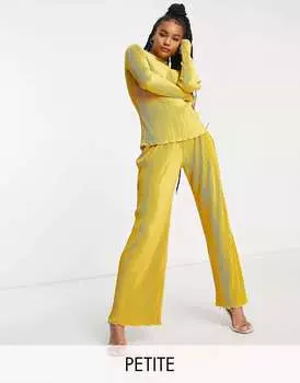 Горчичные расклешенные плиссированные брюки 4th & Reckless