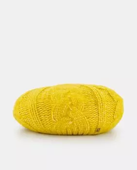Горчичный плетеный берет Tintoretto, желтый