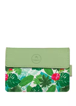 Горизонтальная визитница с цветочным узором Альгамбры Cabaia, зеленый