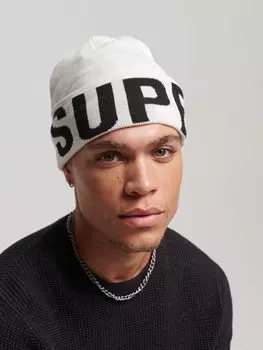 Горная вязаная шапка Superdry, оптика/черный