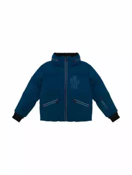 Горнолыжная куртка с логотипом Moncler, тёмно-синий
