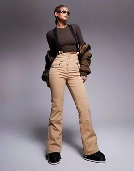 Горнолыжные брюки Tall Ski softshell с водоотталкивающей отделкой, карамельного цвета ASOS 4505