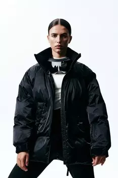 Горнолыжный пуховик из термомува H&M, черный