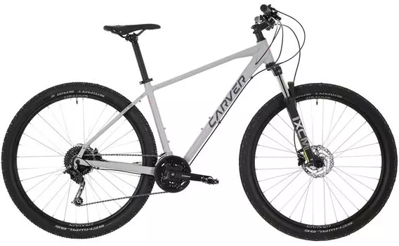 Горный велосипед Carver Strict 130 - 27,5 дюймов - Diamant - 2024, цвет Grau|telegrey/dark grey/neon orange