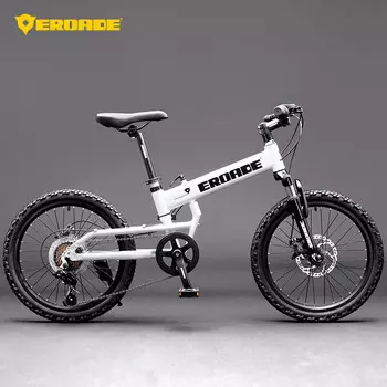 Горный велосипед EROADE для мальчиков и девочек от 6 до 10 лет и старше, для детей среднего и старшего возраста и подростков, складной велосипед с регулируемой скоростью из алюминиевого сплава