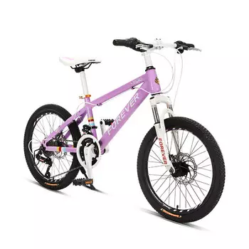 Горный велосипед FOREVER, 20 дюймов, 24 скорости, для женщин и девочек, студенческий велосипед в середине лета, фиолетовый