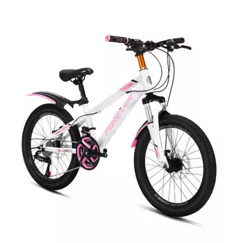 Горный велосипед Forever 22 дюймов на 24 скорости, розовый