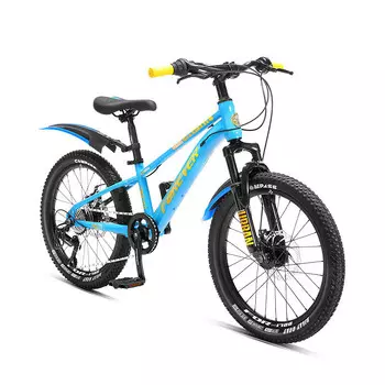 Горный велосипед FOREVER, 22-дюймовый, Shimano, 7-скоростной, мужской и женский молодежный студенческий велосипед для беговых лыж, синий