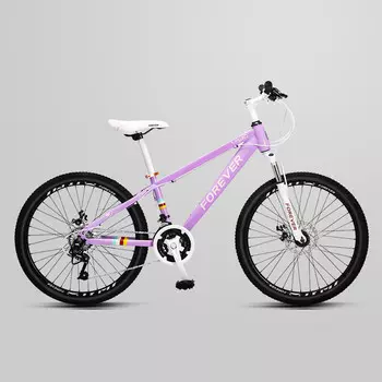 Горный велосипед унисекс FOREVER 24-дюймовый 24-скоростной внедорожный, розовый