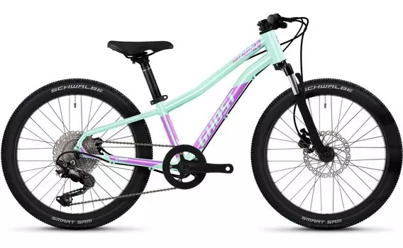 Горный велосипед Ghost Lanao 20 Full Party - 20 дюймов - Diamant - 2025, цвет Grn|pearl light mint/fogbow purple - glossy