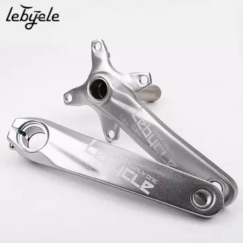 Горный велосипед LeBycle, левый и правый шатуны, полые интегрированные передние звезды и передние звезды, модифицированные и модернизированные однодисковые аксессуары (левый и правый шатуны - серебристого цвета)