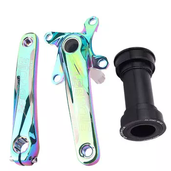 Горный велосипед LeBycle с полой интегрированной передней звездой, диск с положительными и отрицательными зубьями, модифицированный одиночный диск каретки (цветная рукоятка с запрессованной кареткой)