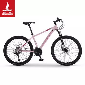 Горный велосипед Phoenix для мужчин и женщин, трансмиссия для взрослых, колесо Ruitu со стальной рамой, спицевое колесо-Caiyun, розовое, 26 дюймов, 30 скоростей
