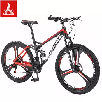Горный велосипед Phoenix для взрослых, 26-дюймовый трехколесный мужской и женский легкий велосипед с двойным амортизатором, 30-скоростной студенческий велосипед с регулируемой скоростью