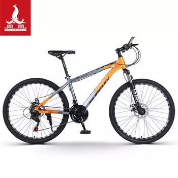 Горный велосипед Phoenix для взрослых с регулируемой скоростью, внутренняя прокладка кабеля, алюминиевая рама, велосипед 26 дюймов, 24 скорости, 5,8, матовый серый, оранжевый