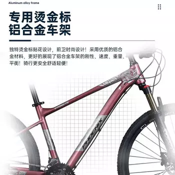 Горный велосипед Phoenix с регулируемой скоростью, внутренний трос, алюминиевая рама, масляный диск, велосипед, 27,5 дюйма, 33 скорости, Heritage 6,6, красный, серый
