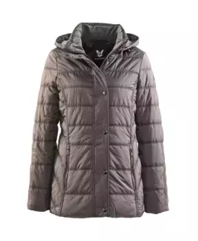 Городская куртка со съемным капюшоном вышивка крестиком потайная молния термофлис защита от непогоды Fuchs Schmitt, серый