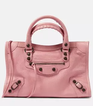 Городская маленькая кожаная сумка-тоут Le City Balenciaga, Vintage Pink