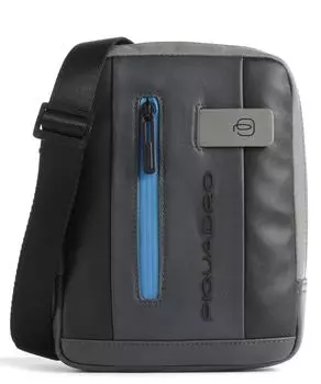 Городская сумка через плечо из мелкозернистой яловой кожи. Piquadro, черный